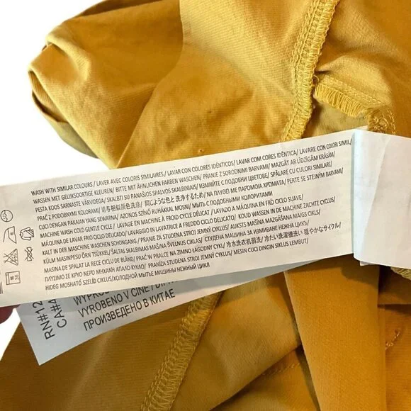 NWT MINKPINK Riley Paperbag Utility Short Mustard Yellow Belted Cuffed Size M - Picture 10 of 11